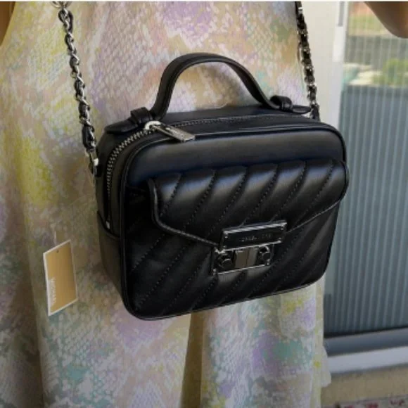 Michael Kors Small Rose Top Handle Leather Satchel - Picture 12 of 16